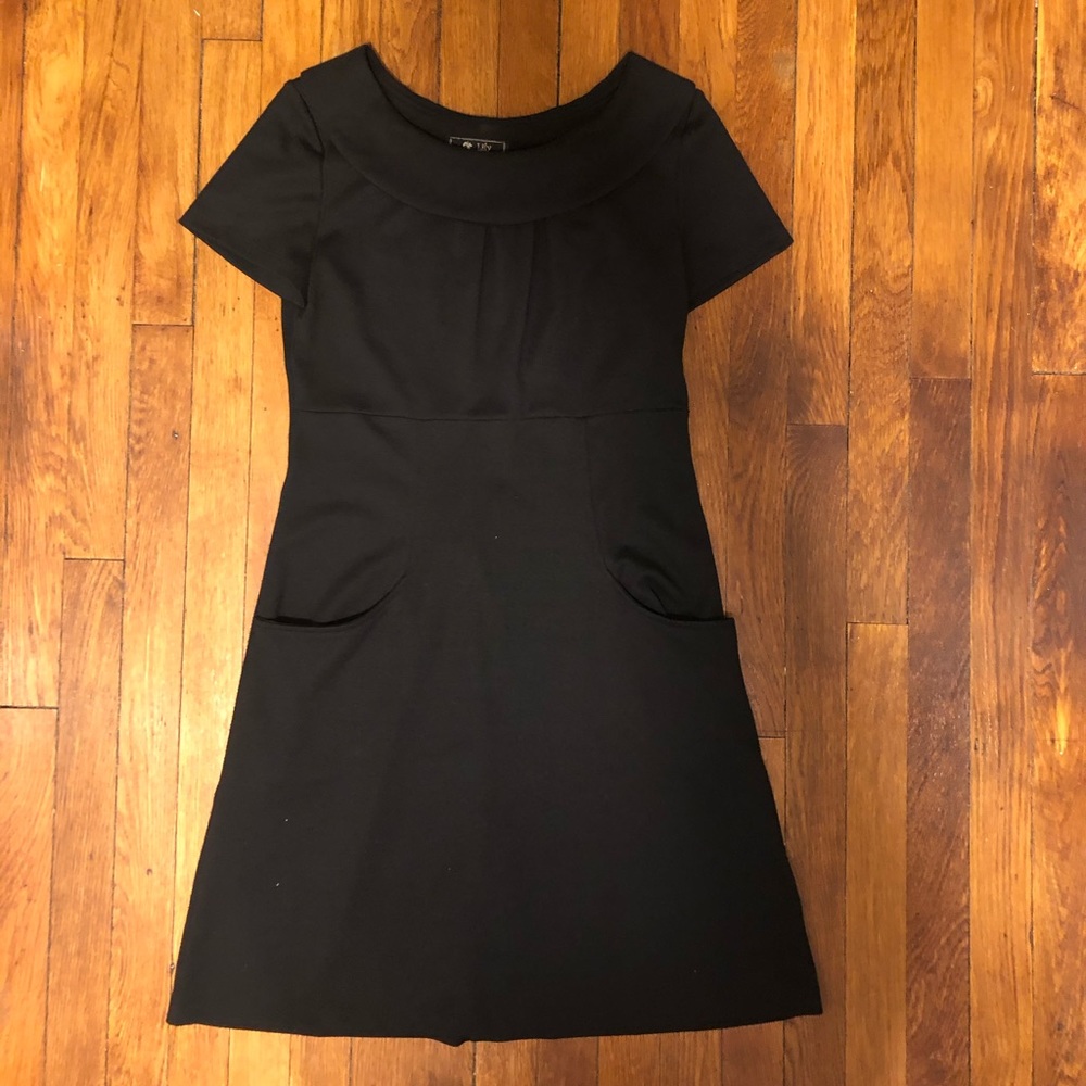 Lily Boutique Roll Collar Dress with Pockets